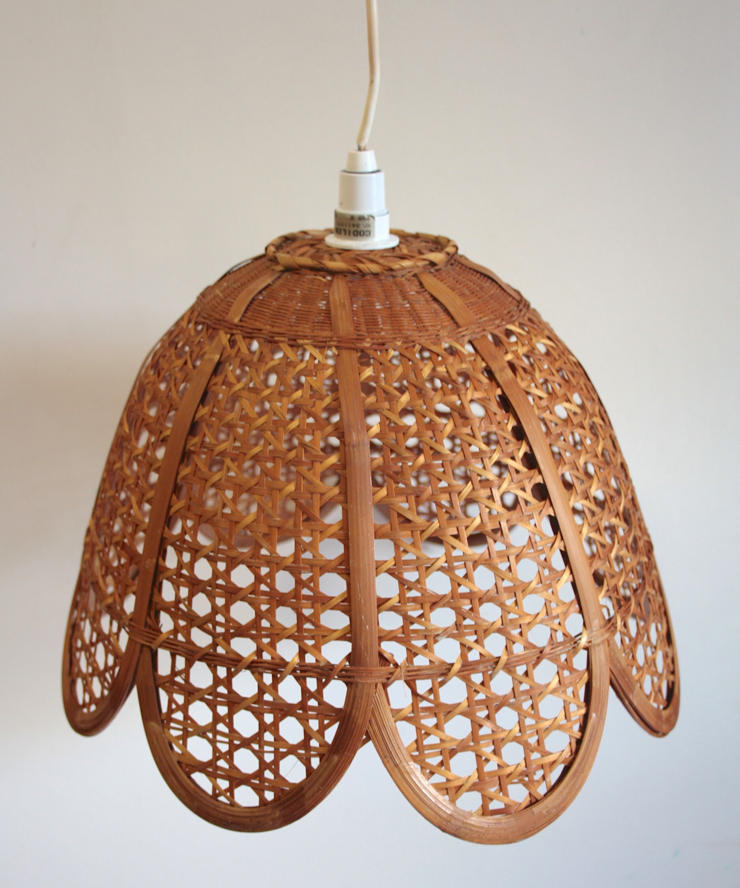 Suspension rattan flower shape