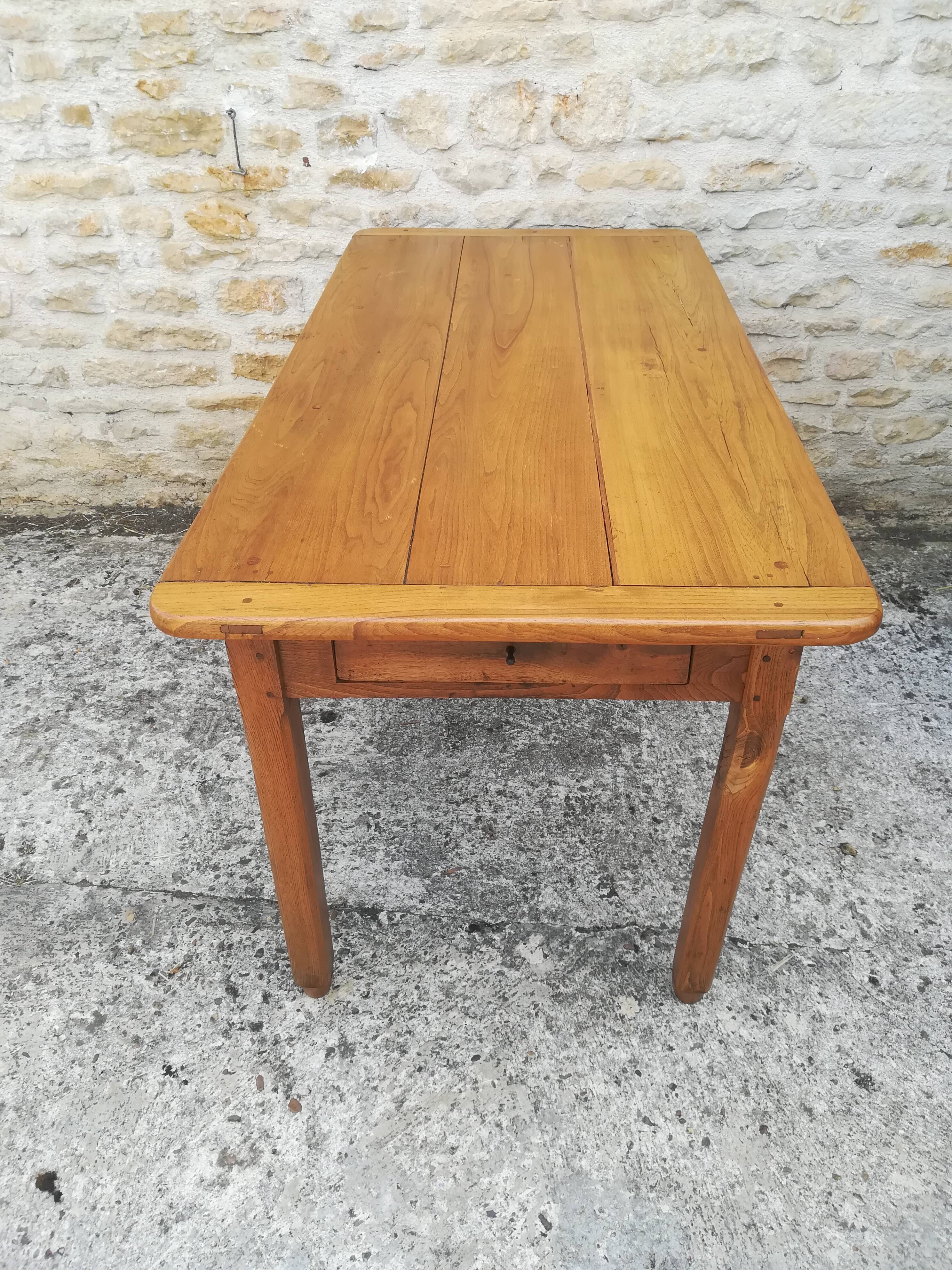 Elm farmhouse table