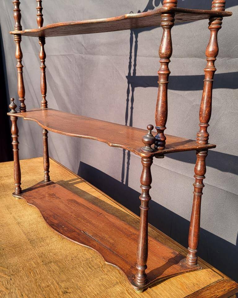 19th century molded mahogany wall shelf Louis-Philippe