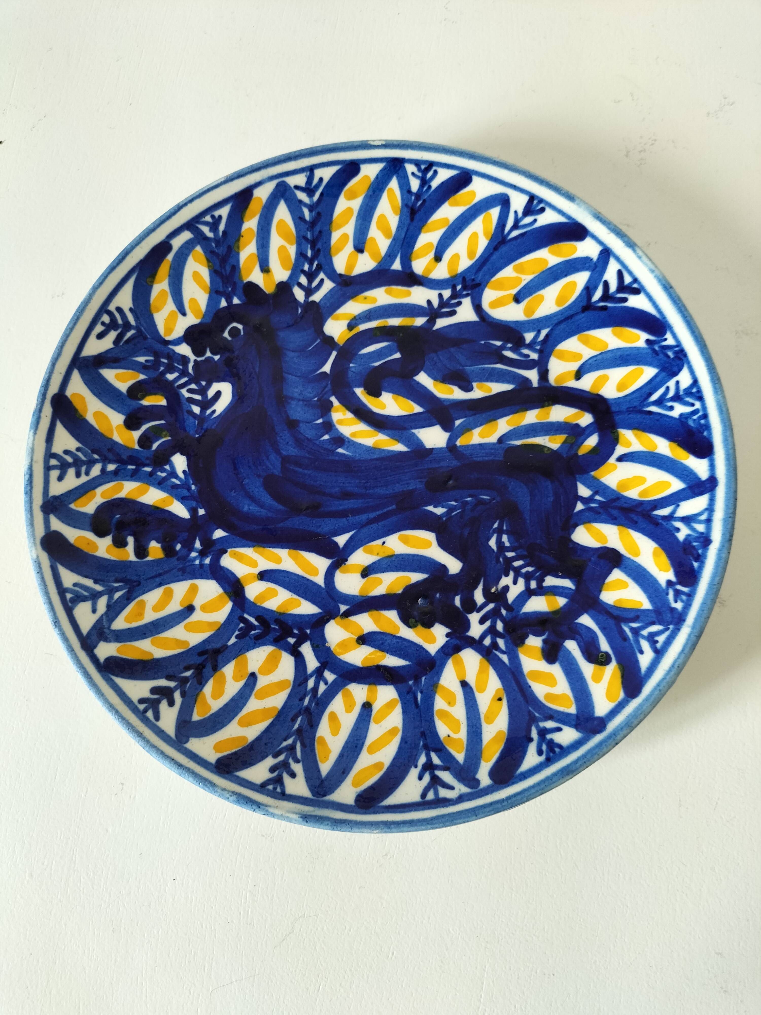 Vintage Spanish handmade plate (probably Talavera - Castile)