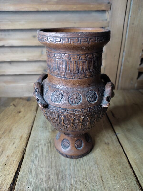 Vase pot en terre cuite grecque décoration ancienne vintage