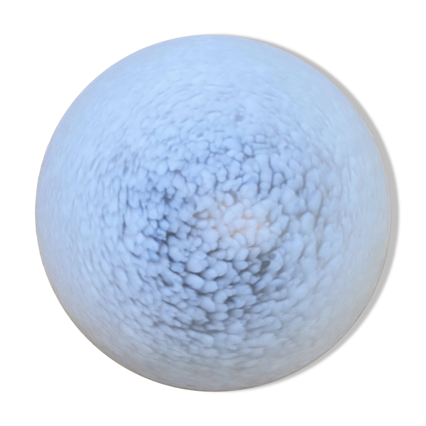 Antique wall ceiling light Clichy white glass semi-spherical