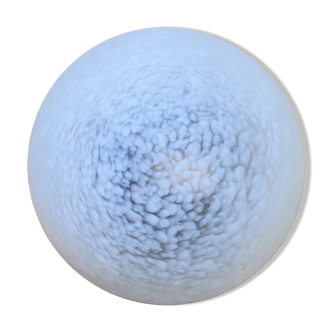 Antique wall ceiling light Clichy white glass semi-spherical