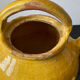 Cruche gargoulette chevrette en terre cuite jaune vernissé XIX eme siècle