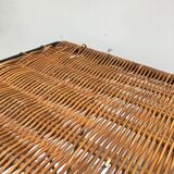 Rattan and metal coffee table by Raoul Guys