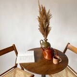 Pair folding chairs caning