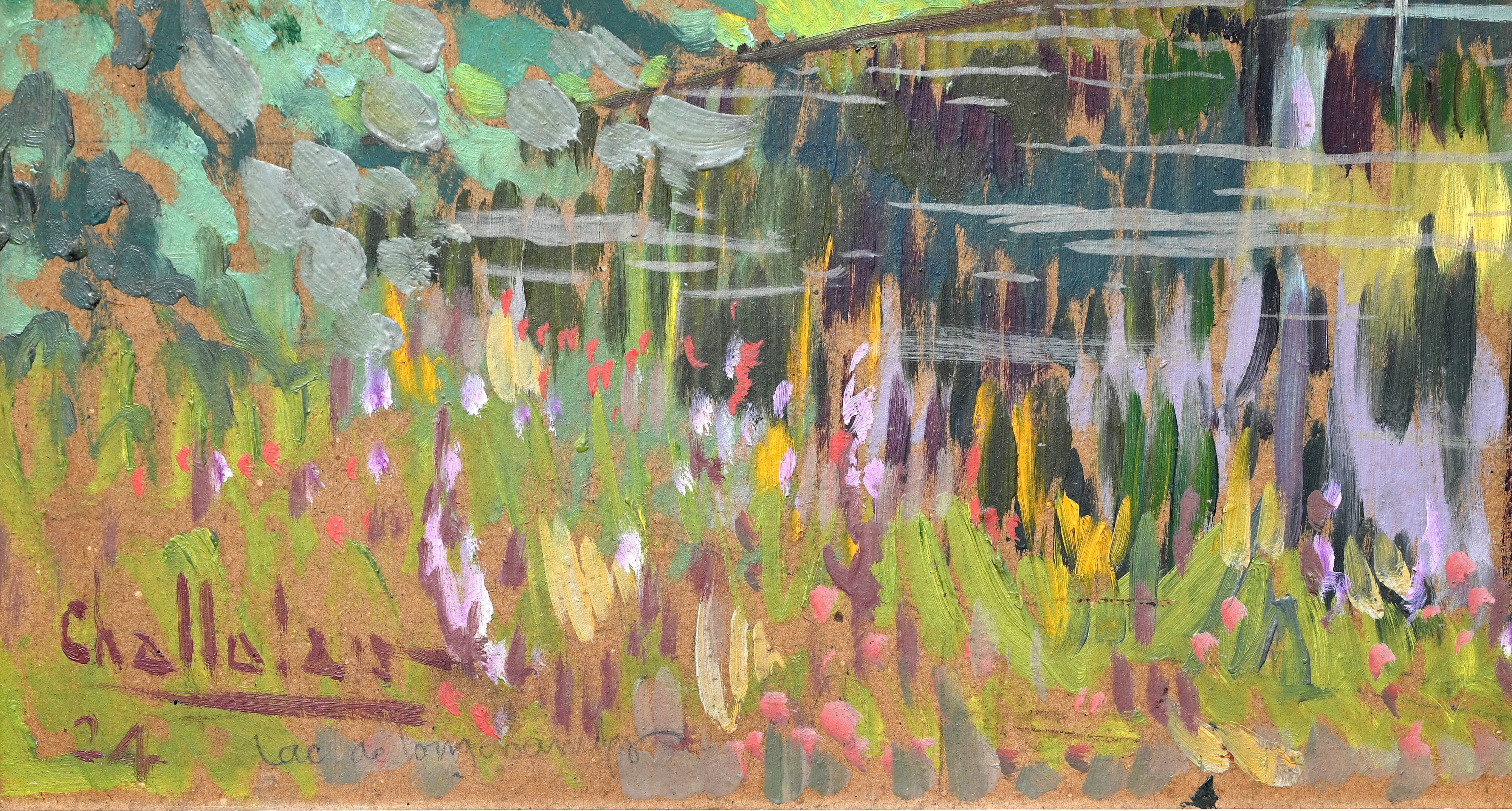 lac de longchamps, 1924, par marcel chalullau (1887-1982)