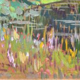 lake of longchamps, 1924, by marcel chalullau (1887-1982)