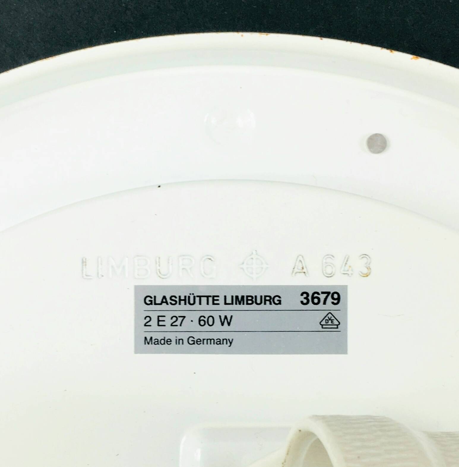 Pair of Mid-Century Modern Glass Ceiling Lights from Limburg, 1970s