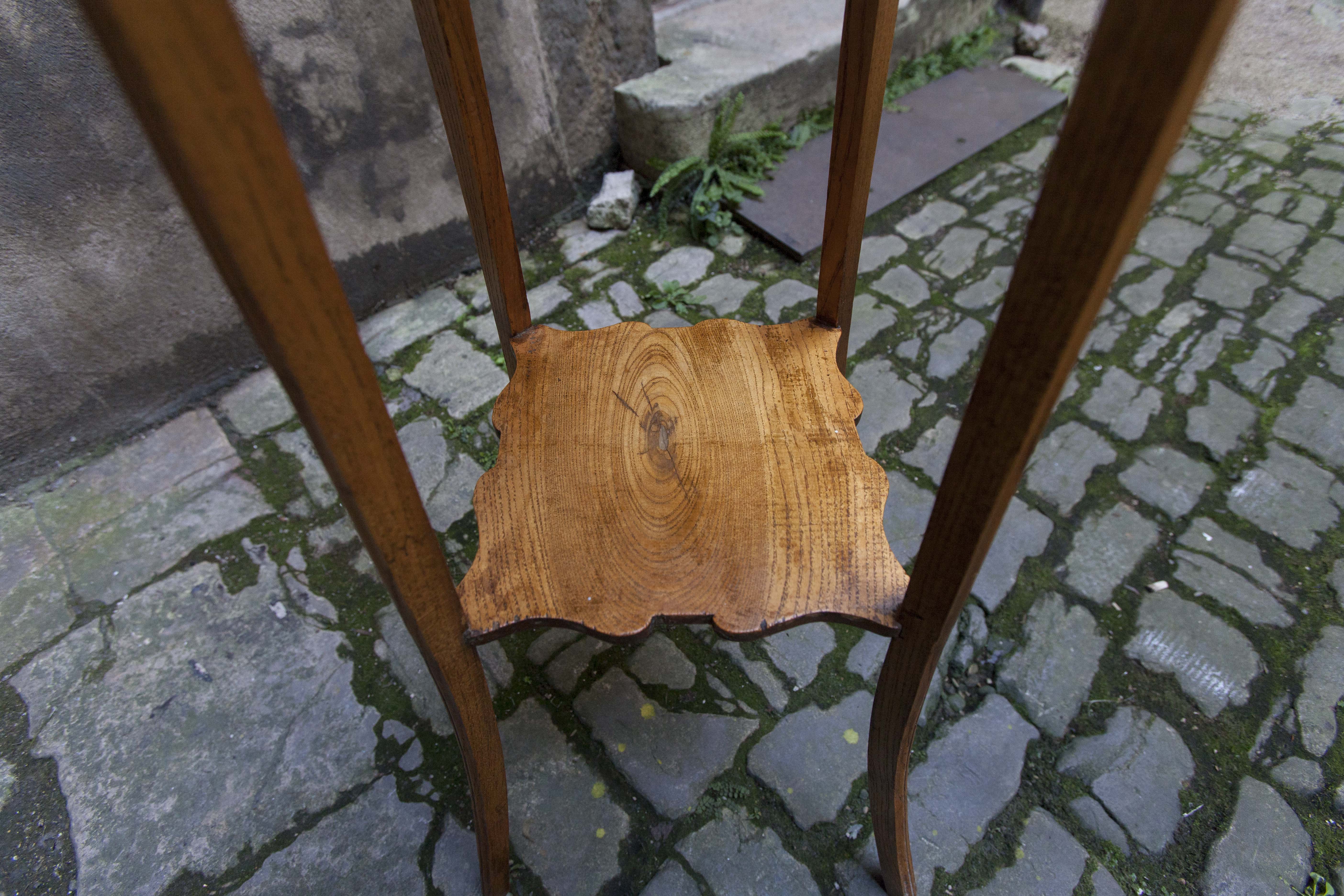 Wooden and ceramic sellette, 1920