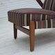 1960s, Swedish armchair, furniture wool fabric, oak wood, teak wood.