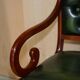 Chesterfield upholstered leather office chair, Victorian style