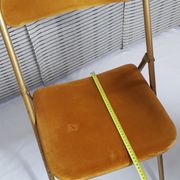 Set of 6 Souvignet conference chairs, vintage, in saffron velvet