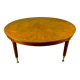 Oval dining table 1960 with 4 extensions, precious wood marquetry