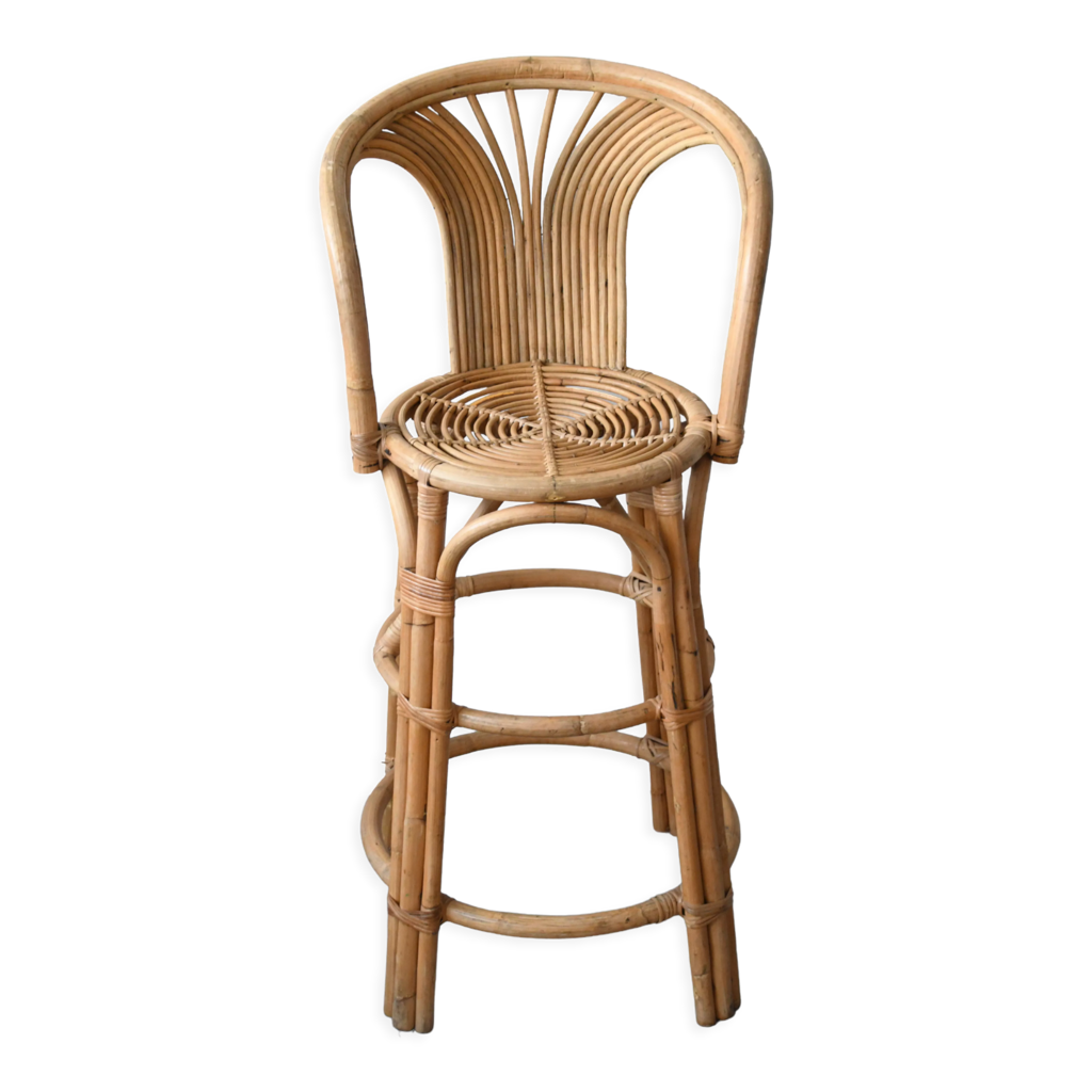 Rattan high chair | Selency