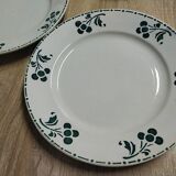 1900 1905 set of 7 earthenware plates Badonviller France Cherry model