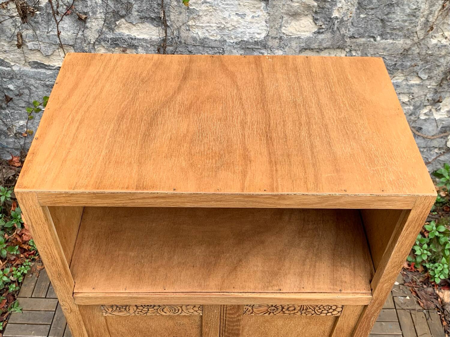 Buffet parisien art déco bois brut 1930