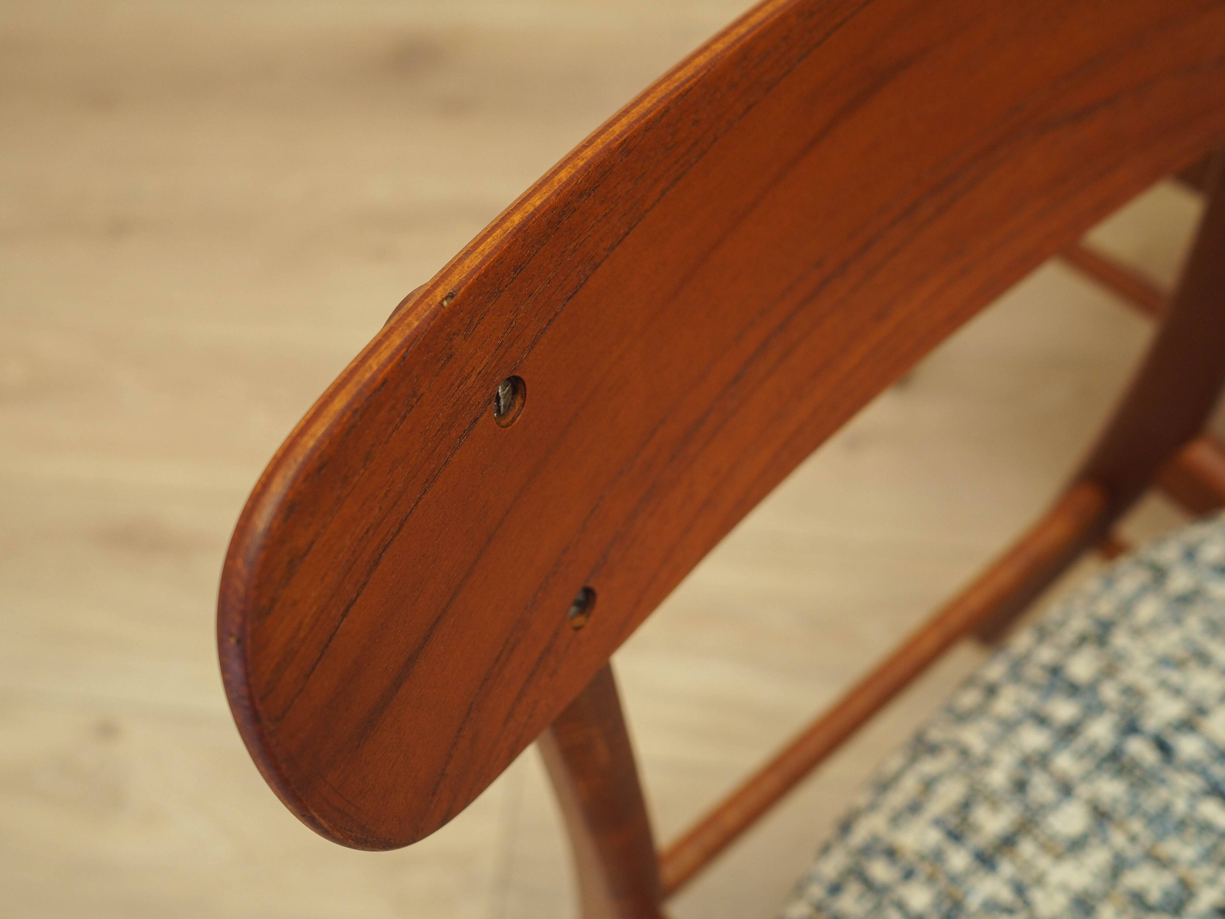 Set of four teak chairs, Danish design, 1970s, made in Denmark