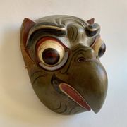 Set of 3 Hand-Carved Old  Wooden Masks South Asia