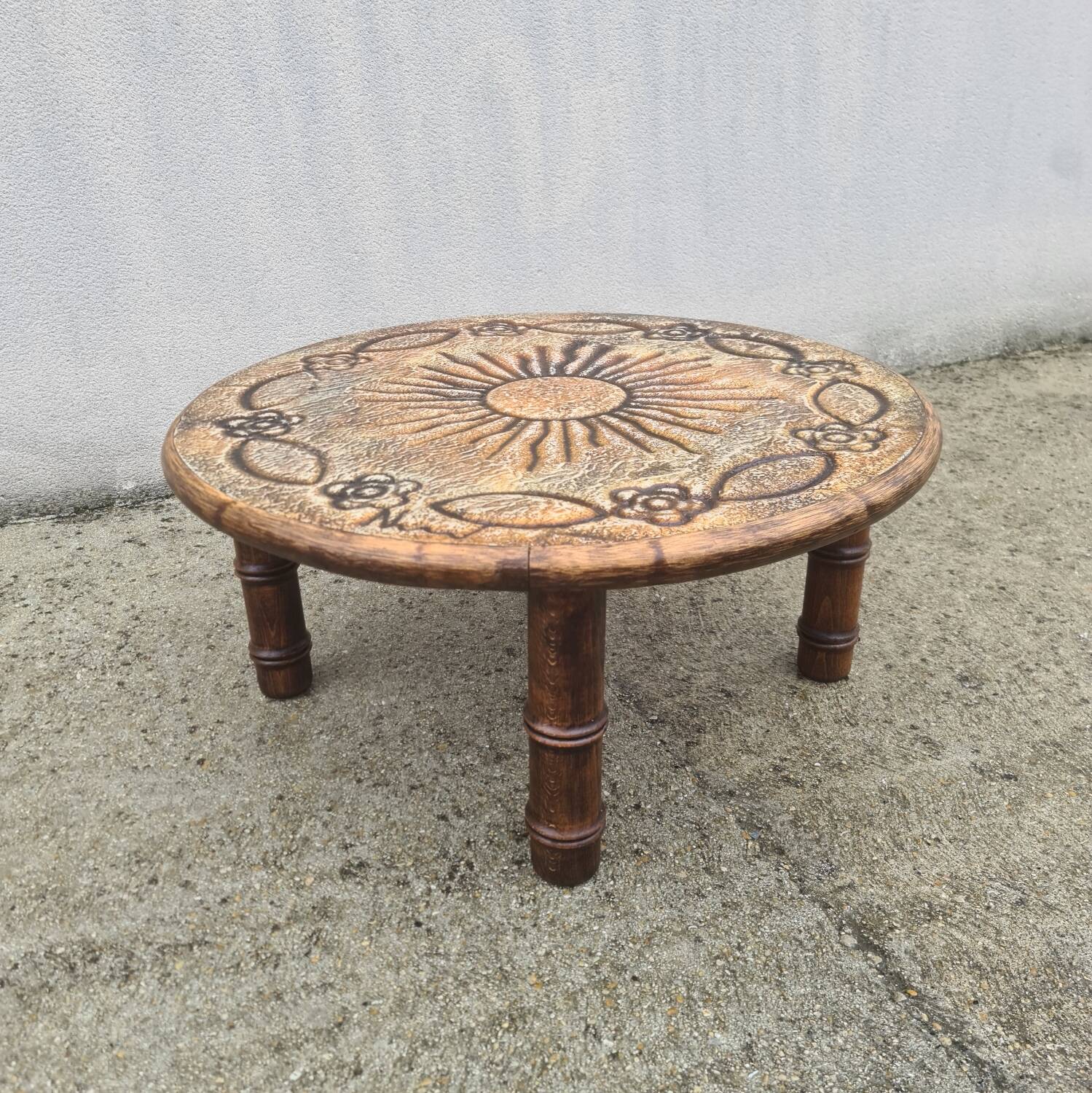 Table basse Céramique Vallauris François Chaty 1960