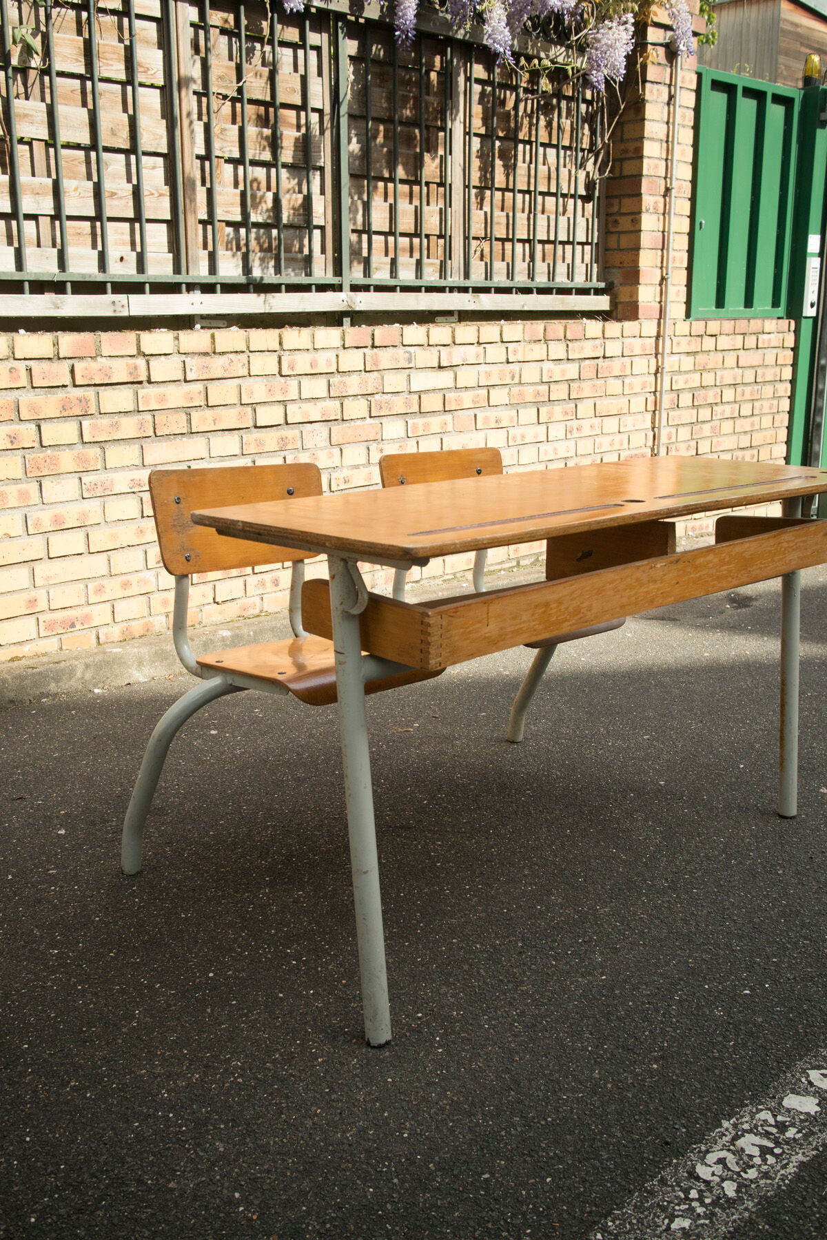 School desk vintage for Kids 2 seater