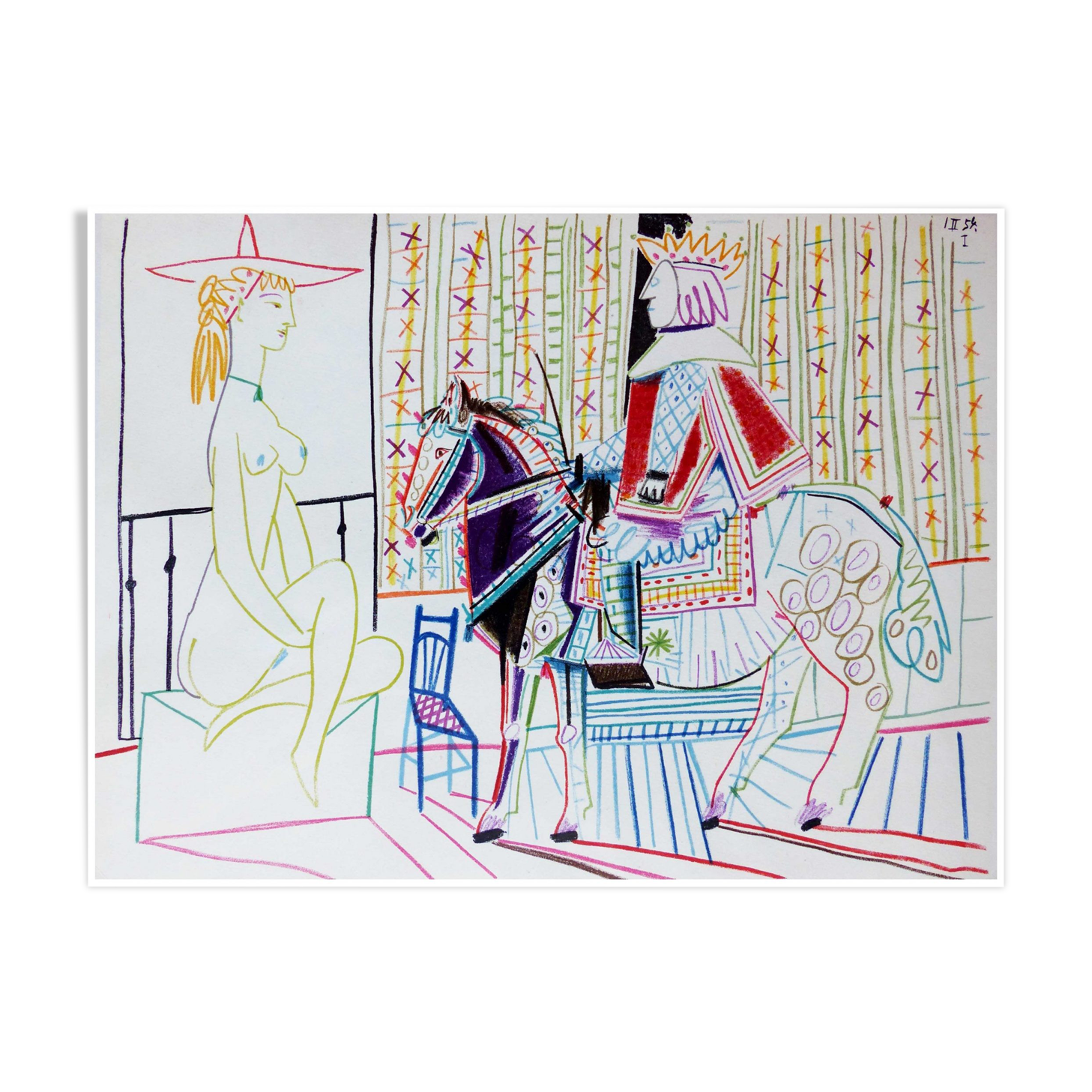 Lithograph Pablo Picasso Drawings by Vallauris plate I 1954