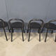 Postmodern Italian dining chairs set of 4 - 1980s