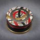 Round Roller Coaster Box in Longwy Enamel by Catherine Lhoir