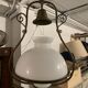 Suspension in opaline and brass