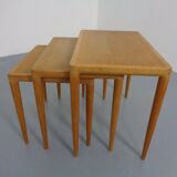 Danish Oak Nesting Tables by H.W. Klein for Bramin, 1960s, Set of 3