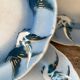 Rare dessert plates Terre de Fer Choisy le Roi, birds.