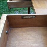 Art deco dressing table with tilting top stamped Sanyas and popot.