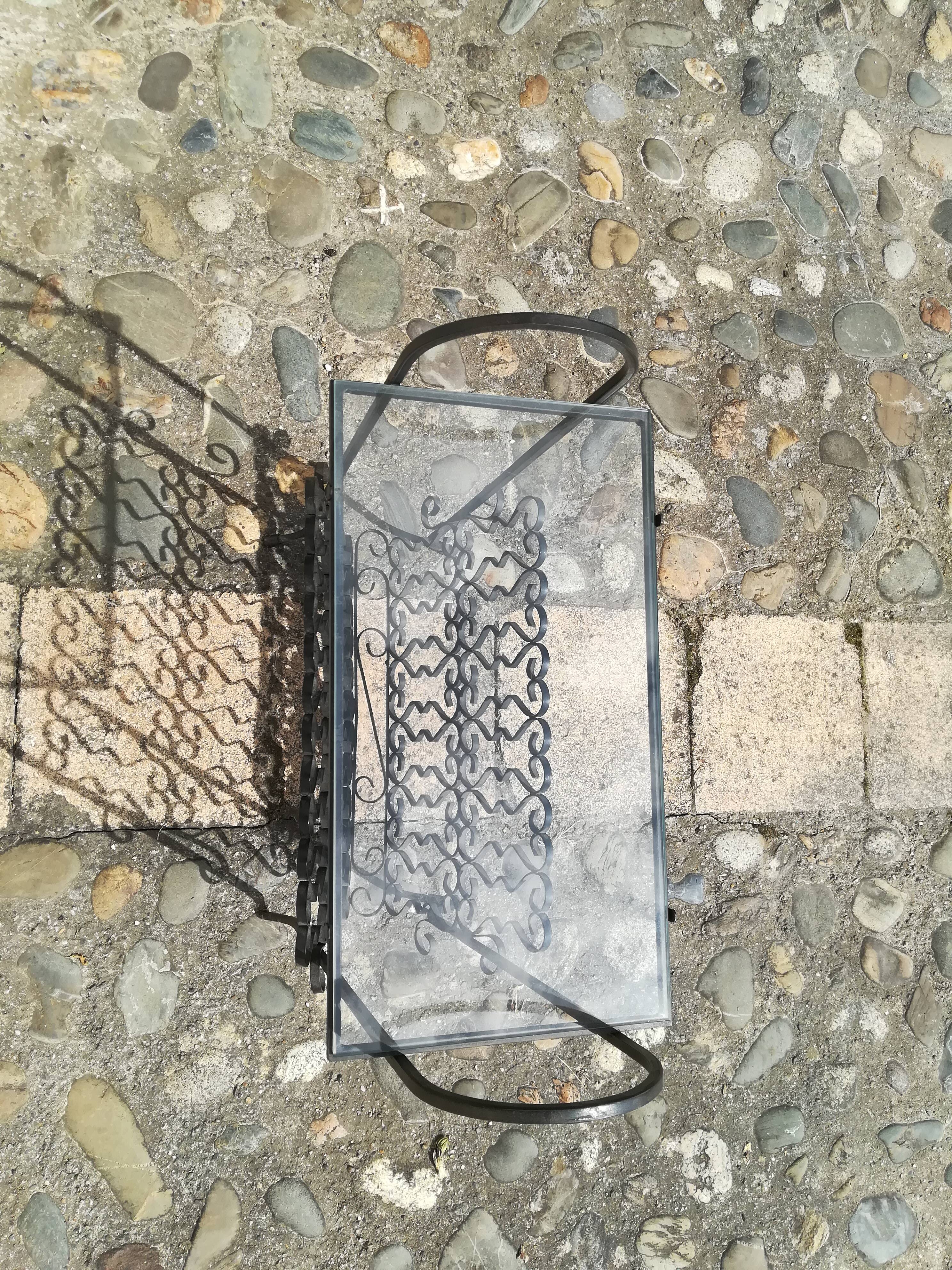 Wrought iron magazine rack