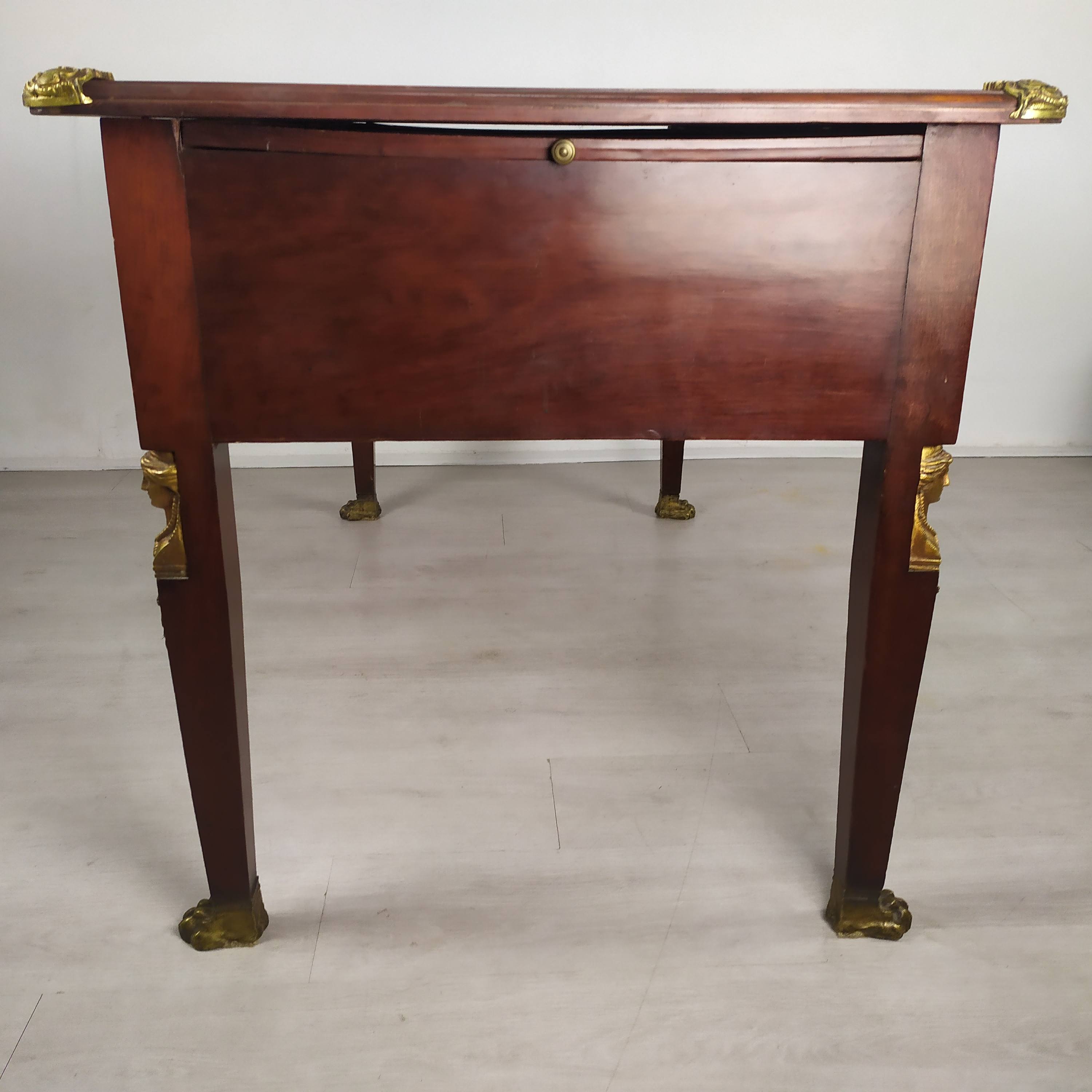 Empire-style desk and chairs