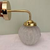 Vintage art deco glass globe elbow lamp