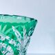 Vase Art Déco en cristal taillé vert