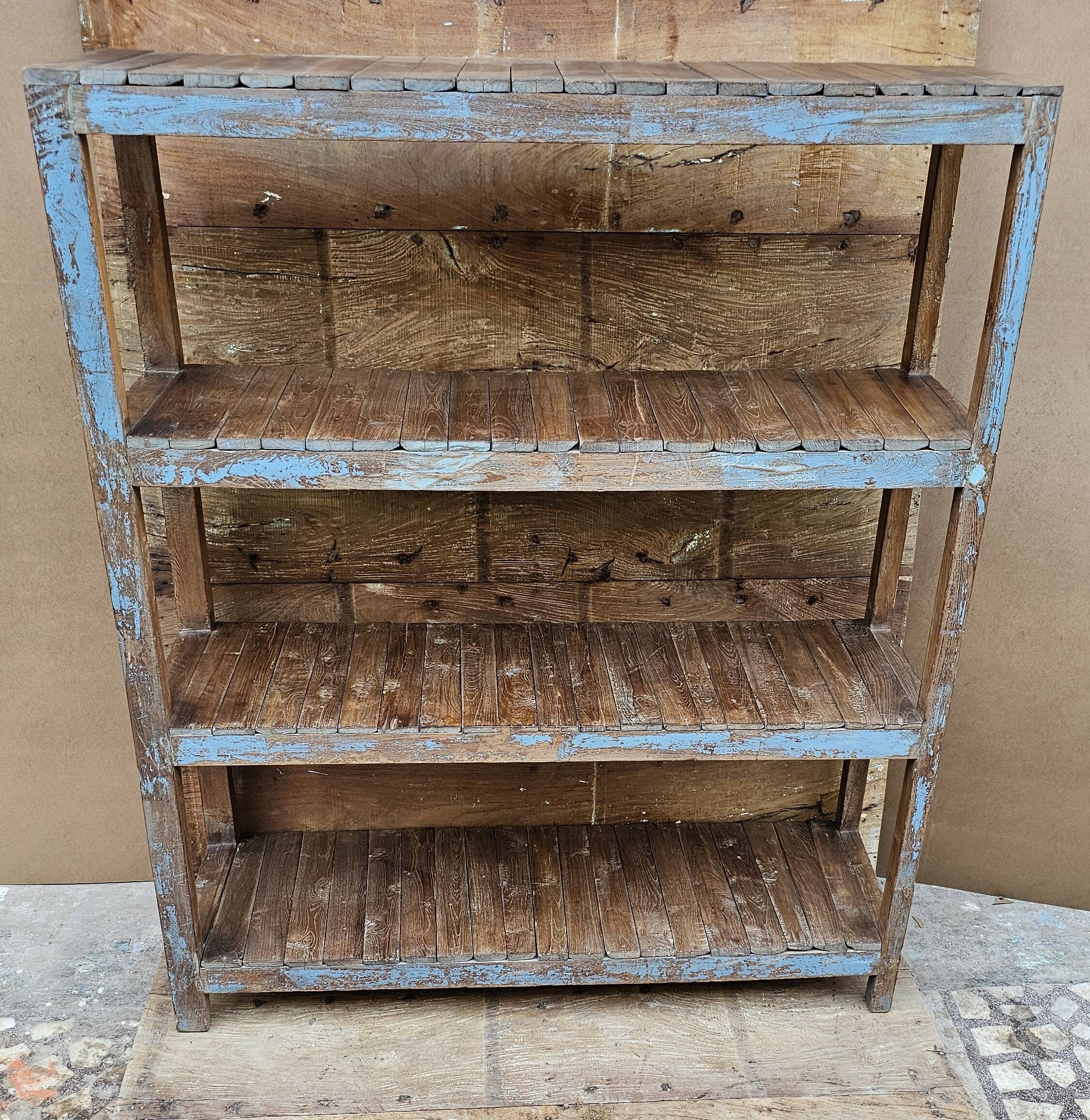 Old rack - workshop shelf in Burmese teak
