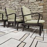 Set of 3 vintage Knoll Antimott armchairs 1960