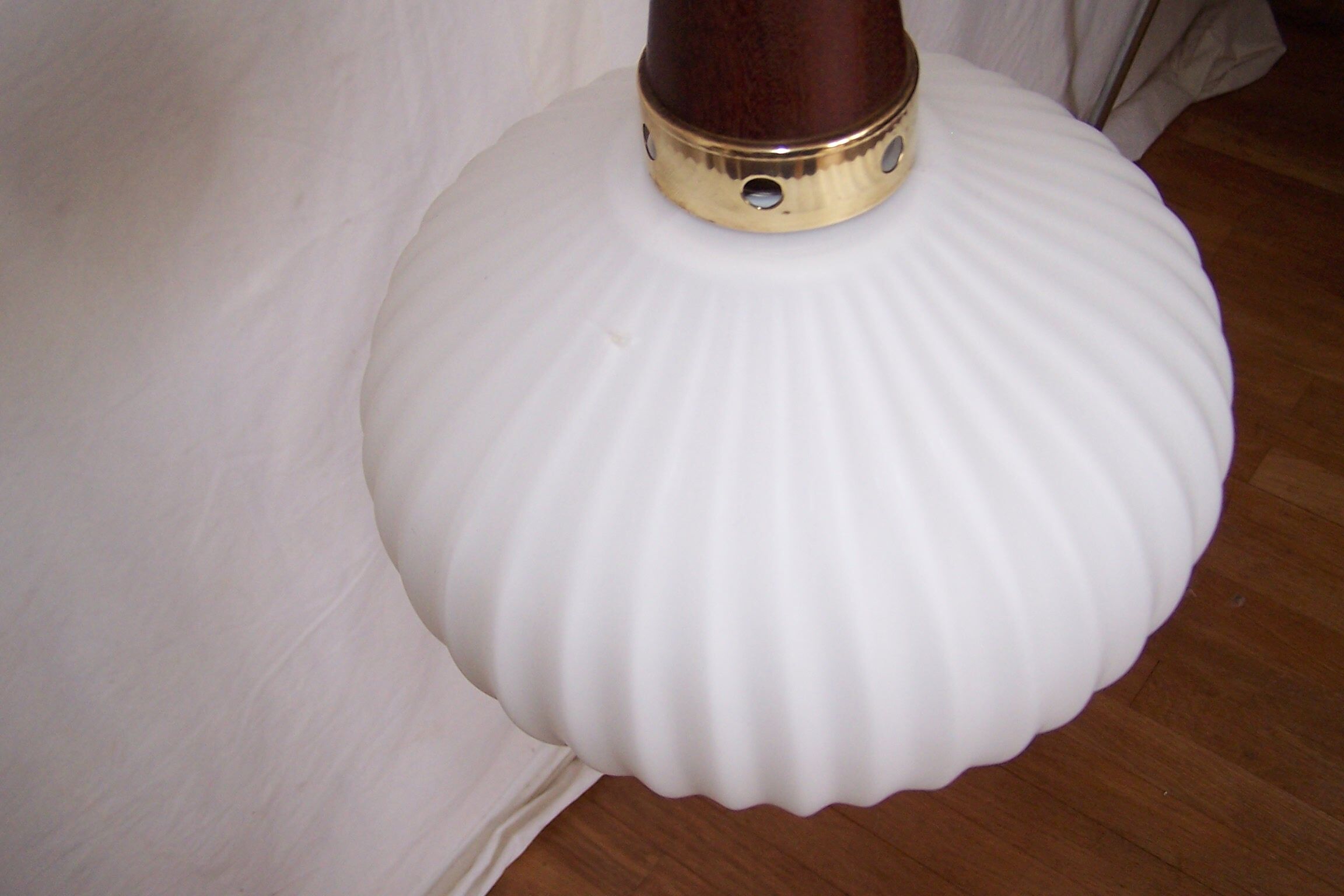 Teak hanging lamp Rispal years 60