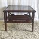 Rattan coffee table and smoked glass 60-70s