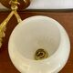 Paire d’appliques laiton et opaline vintage