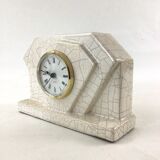 Clock Art deco in cracked earthenware