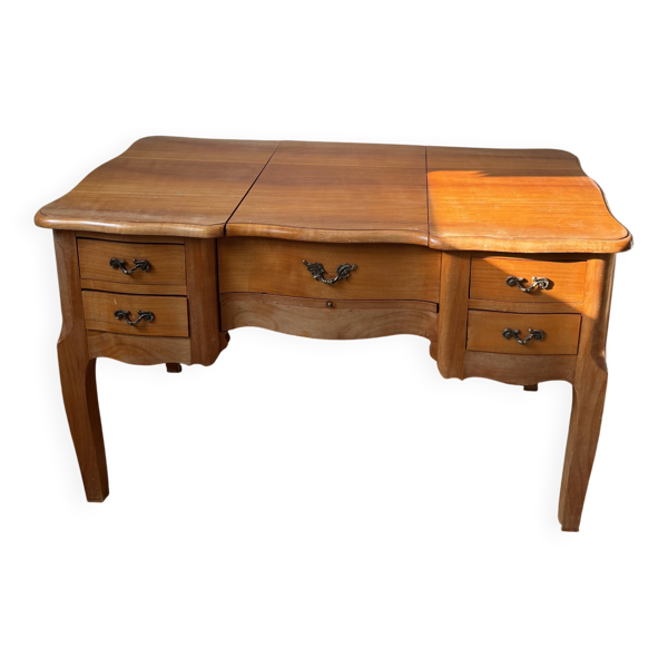 Coiffeuse basse en bois des années 60-70