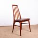 6 Danish chairs in teak and new leather, model "Eva" by Niels Koefoed.