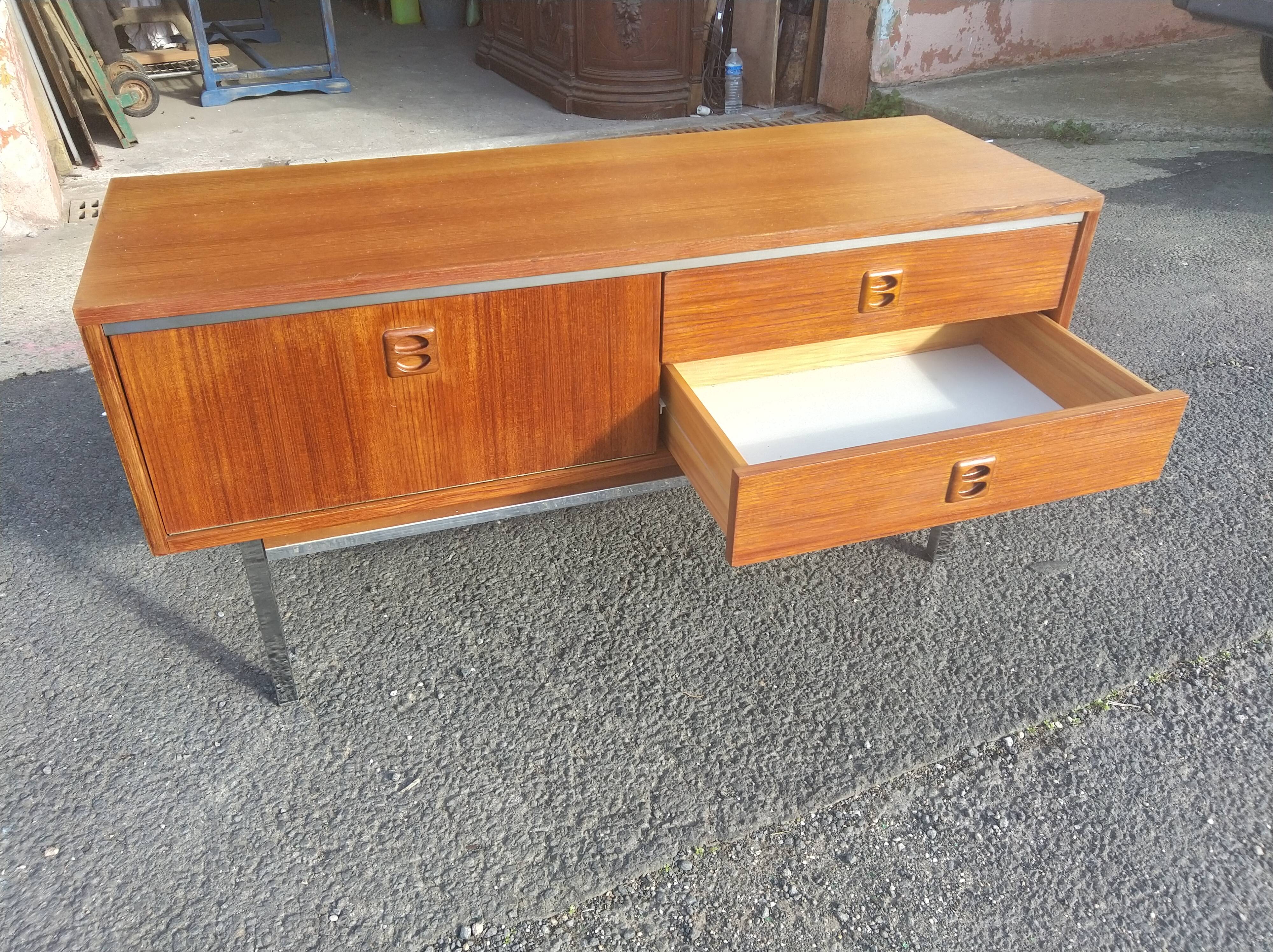 Teak sideboard or chest of drawers, 1960s