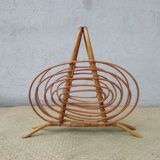 Rattan magazine holders