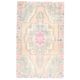 Vintage Turkish Oushak handmade wool cotton orange area rug 125x208