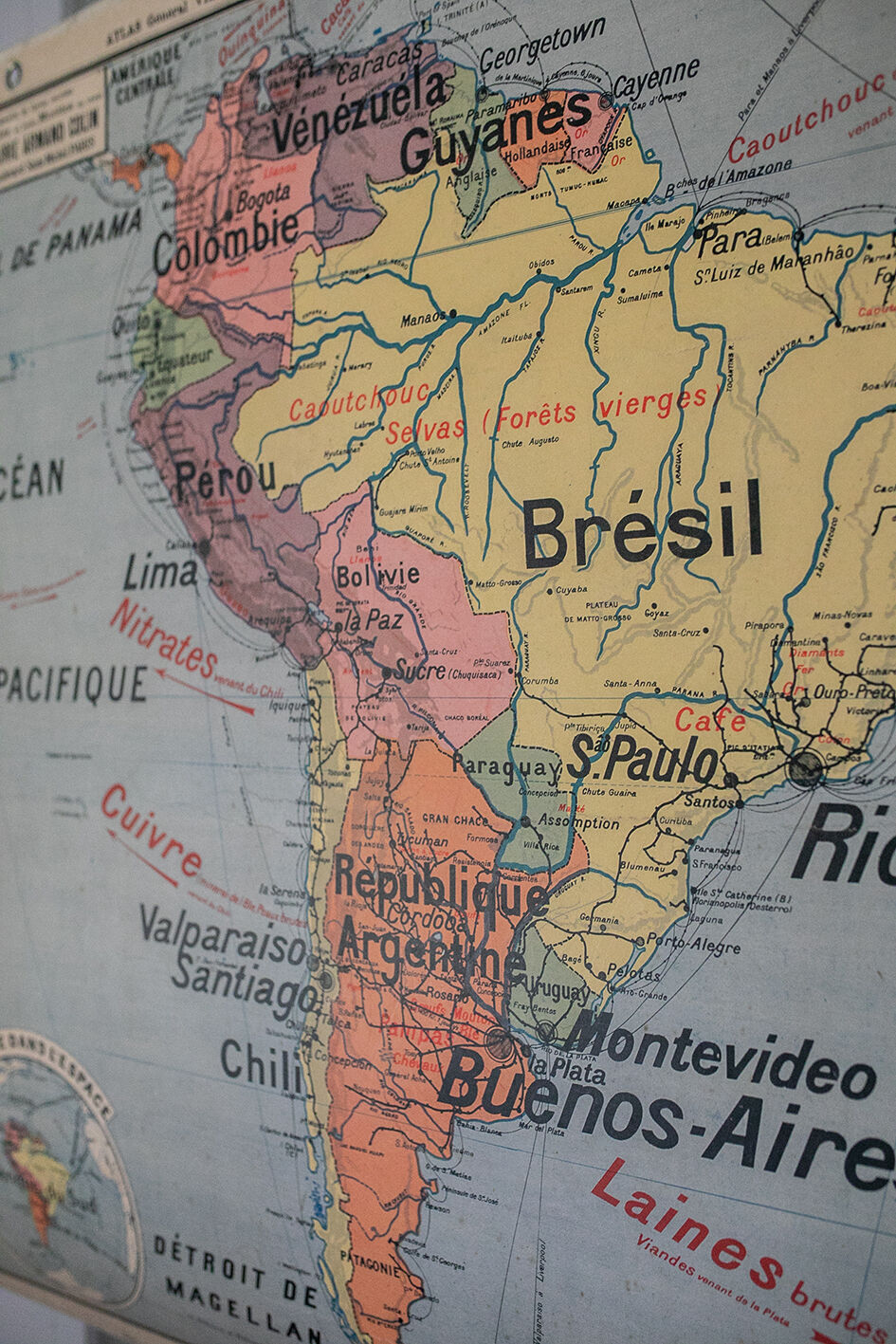 La carte de géographie Amérique du Sud Armand Colin n°20
