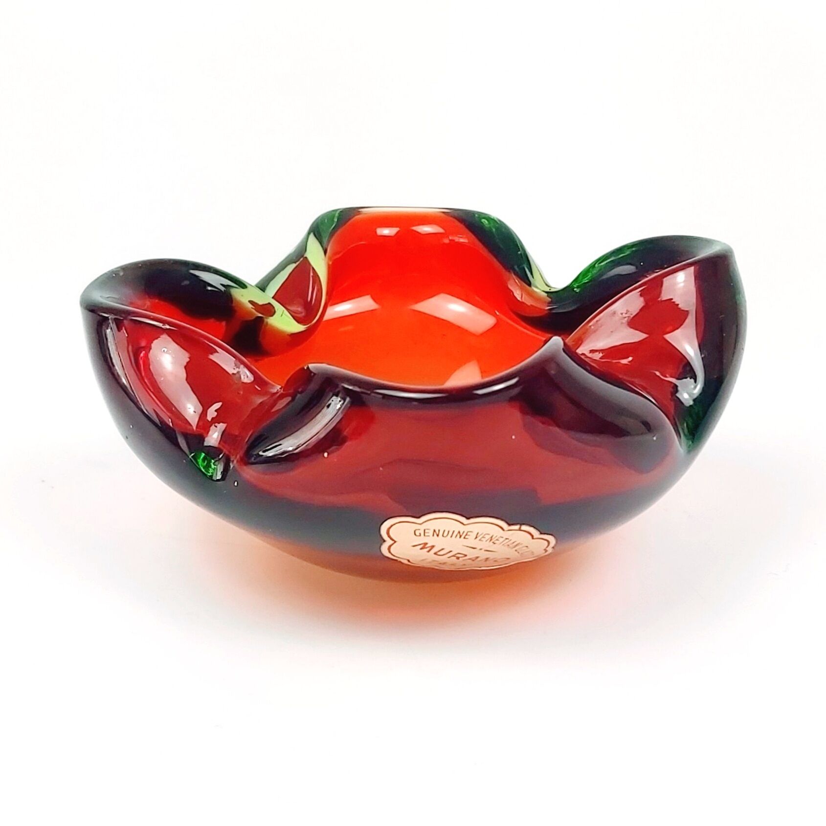 Cendrier en verre de murano du milieu du siècle, années 1960