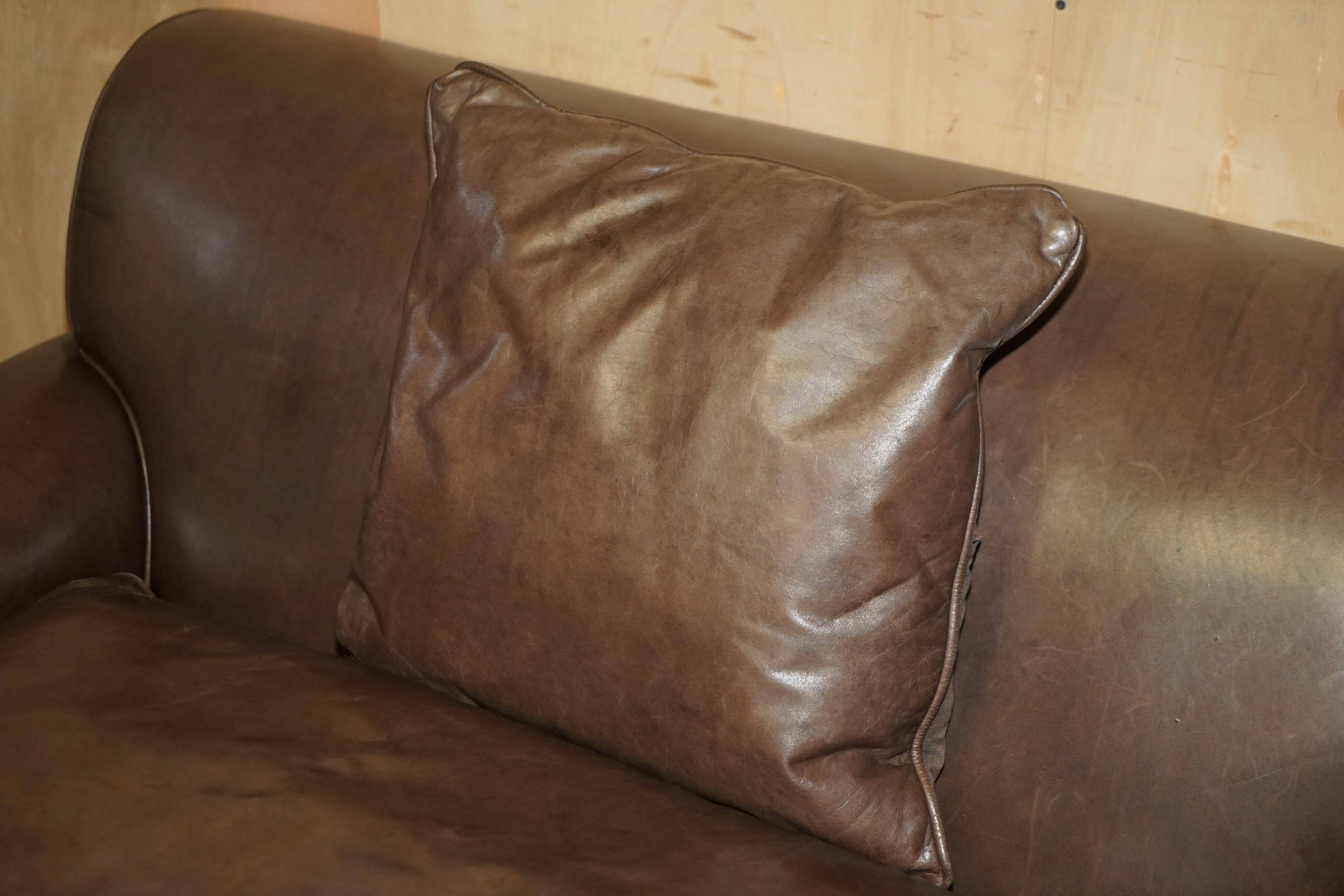 Large leather loveseat Terence Conran Chelsea